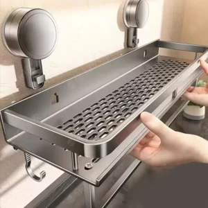 Estante de almacenamiento con ventosa para baño, sin taladro, sin perforación, para colgar en la pared, cesta triangular para inodoro R - AliExpress 13