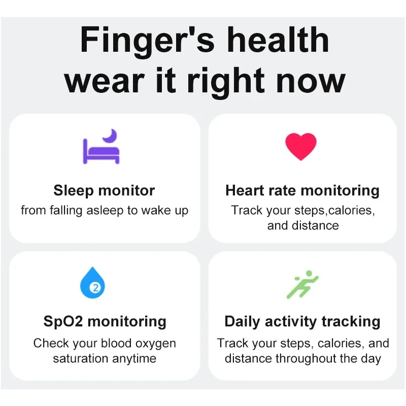 Anillo inteligente con estuche de carga para medir la temperatura de la piel, recordatorio de llamadas de mensajes, Monitor deportivo de salud y sueño, resistente al agua IP68 5ATM - AliExpress 44 - Imagen 5