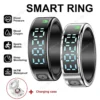 Para hombres y mujeres pantalla LED anillo inteligente conexión Bluetooth salud monitoreo del sueño múltiples modos deportivos anillos de Fitness nuevo